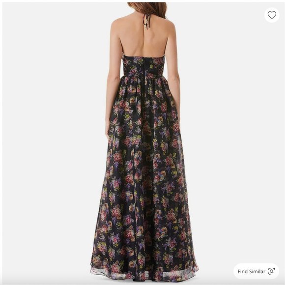 Alice and Olivia Saori Womens Halter Maxi Evening Dress - Picture 2 of 2